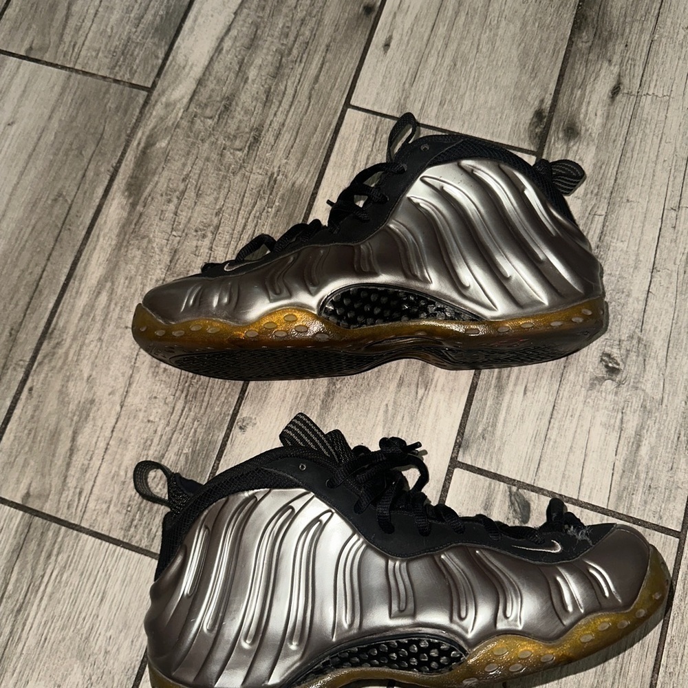 Nike Air Foamposite One Metallic Pewter Black Men SneakerShoes 314996-004 Size 9 - Picture 7 of 8